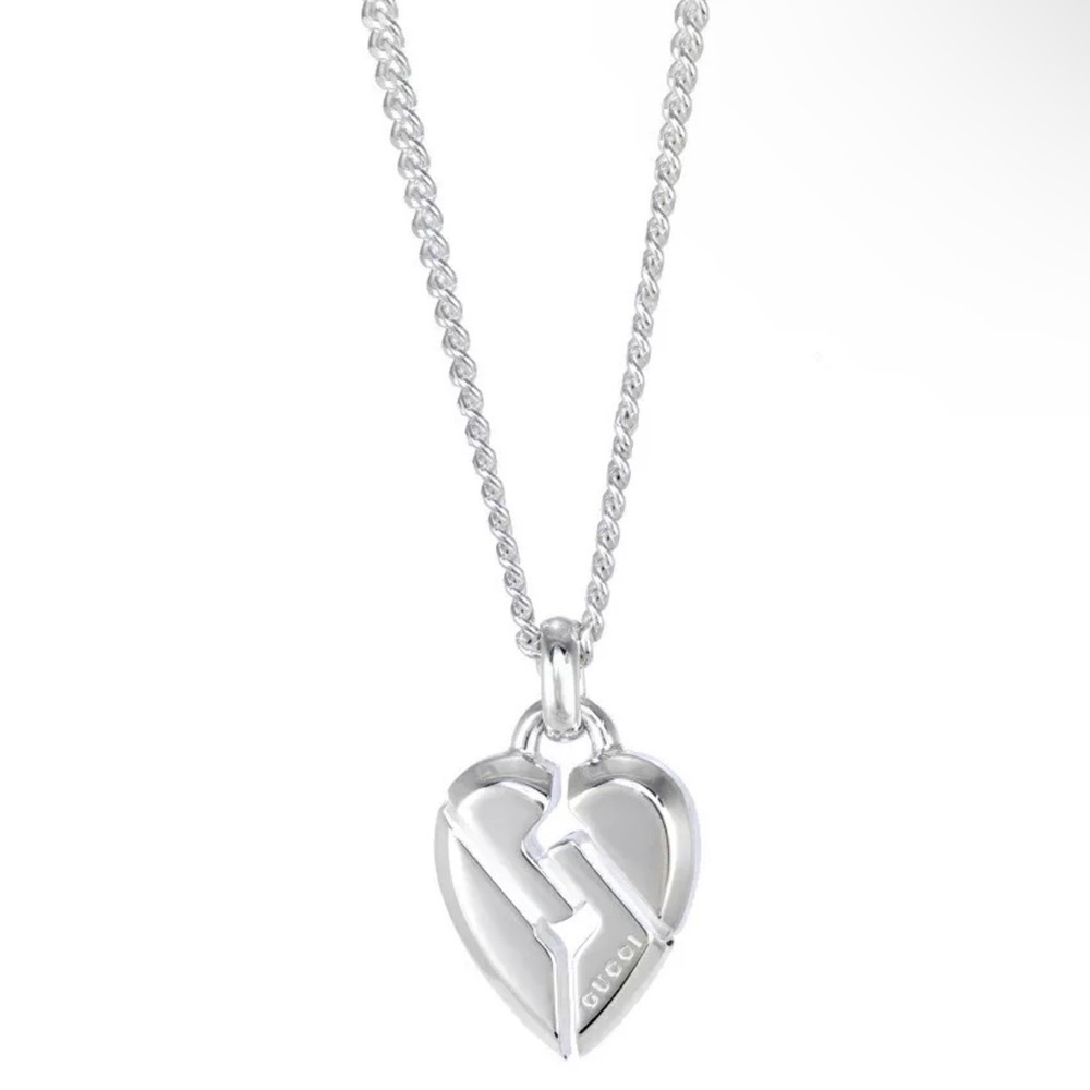 Gucci Silver Heart Pendant Necklace - Picture 2 of 7